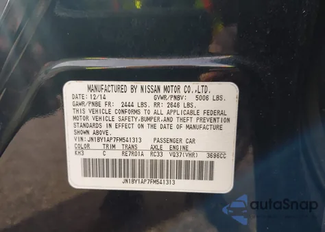 2015 Infiniti Q70 3.7 from USA, damaged, VIN JN1BY1AP7FM541313